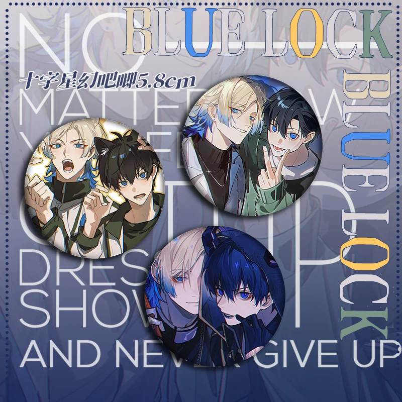 

BLUE LOCK Brooch Badge Emblem Brotheroch Isagi Yoichi Collect Anime Q Edition 58mm Quadratic Element Ambitus Gift