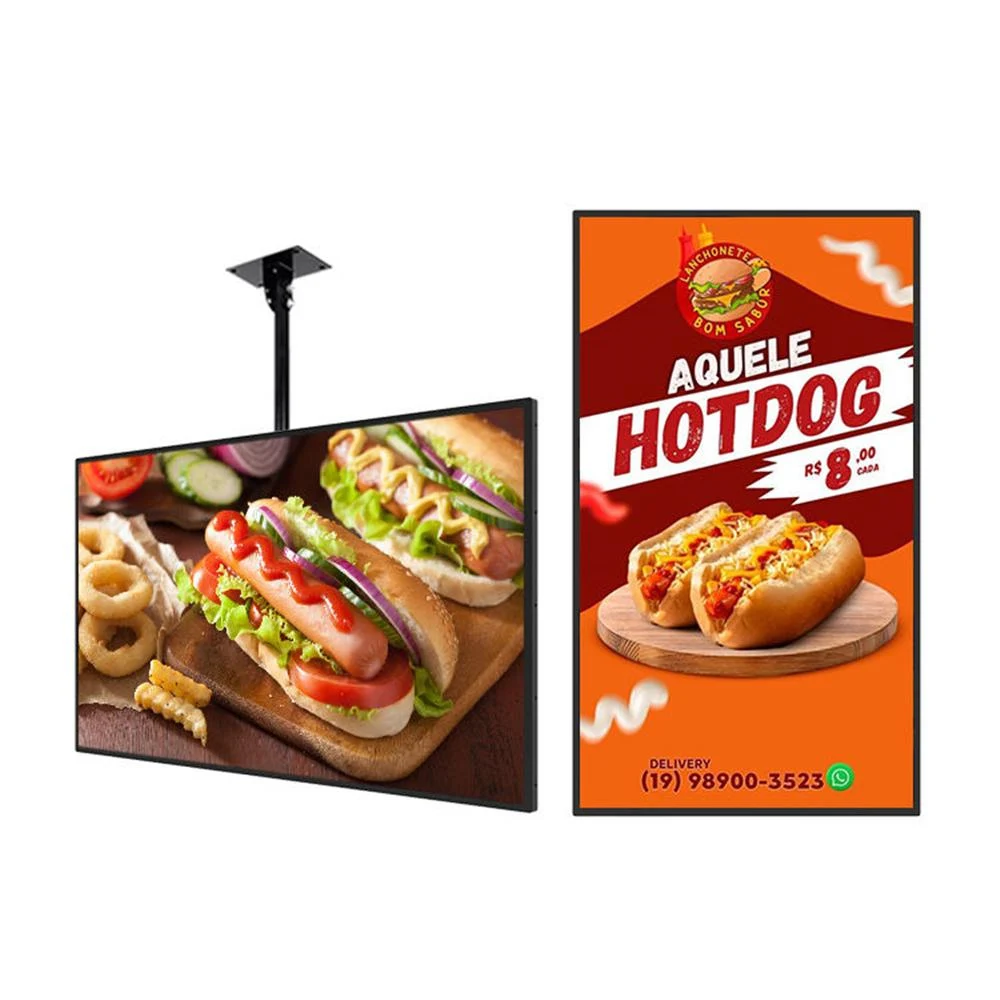 Ultra Narrow Bezel 32 43 50 55 Inch Advertising Digital Menu Display Screen Restaurant Digital Menu Board for Sale