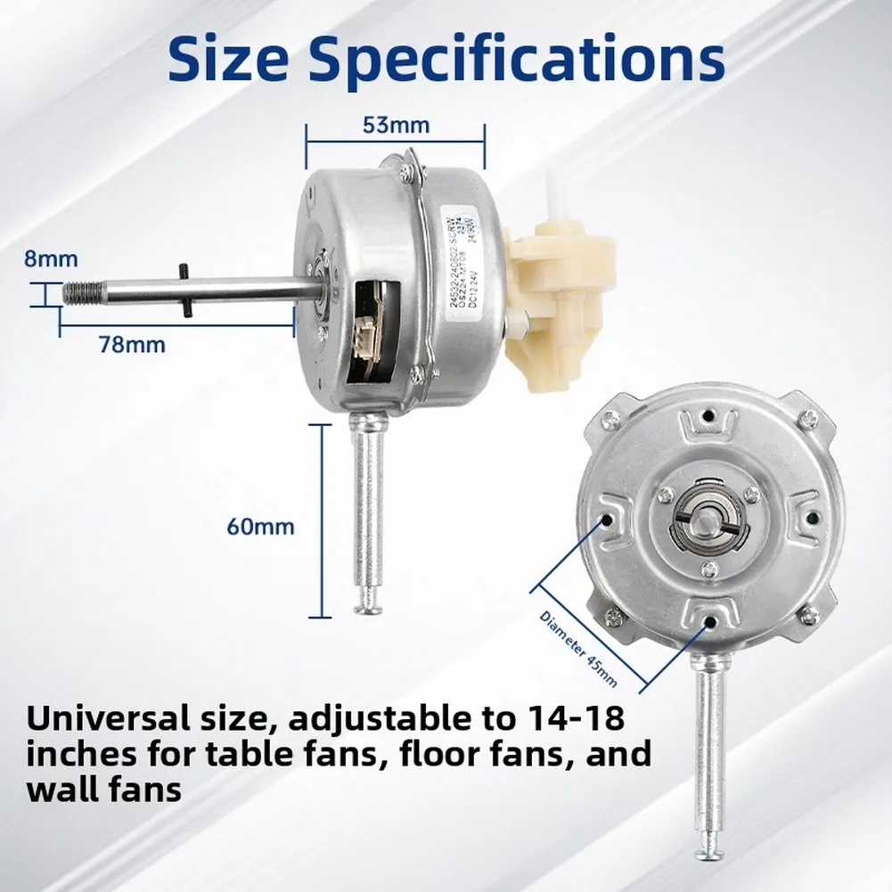 DC 9-28V Brushless Motor 1450RPM For Table Fans Floor Fan Wall-Mounted Fan Low Voltage Reverse Connection Motor