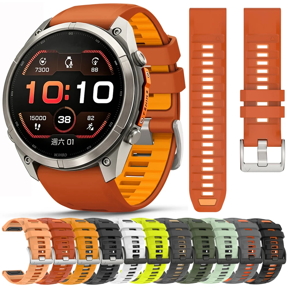 1:1 Fenix9 Uhrenarmband für Garmin Fenix 9 Pro 47mm 51mm E 8 7 7X 6 6X 5X/Epix Pro/Enduro 3/970 QuickFit 22mm 26mm Silikonarmband – Detail 3