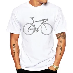 Love riding mountain bike bike pattern T-shirt men and women oversized T-shirt o collar men's cotton T-shirt short sleeve