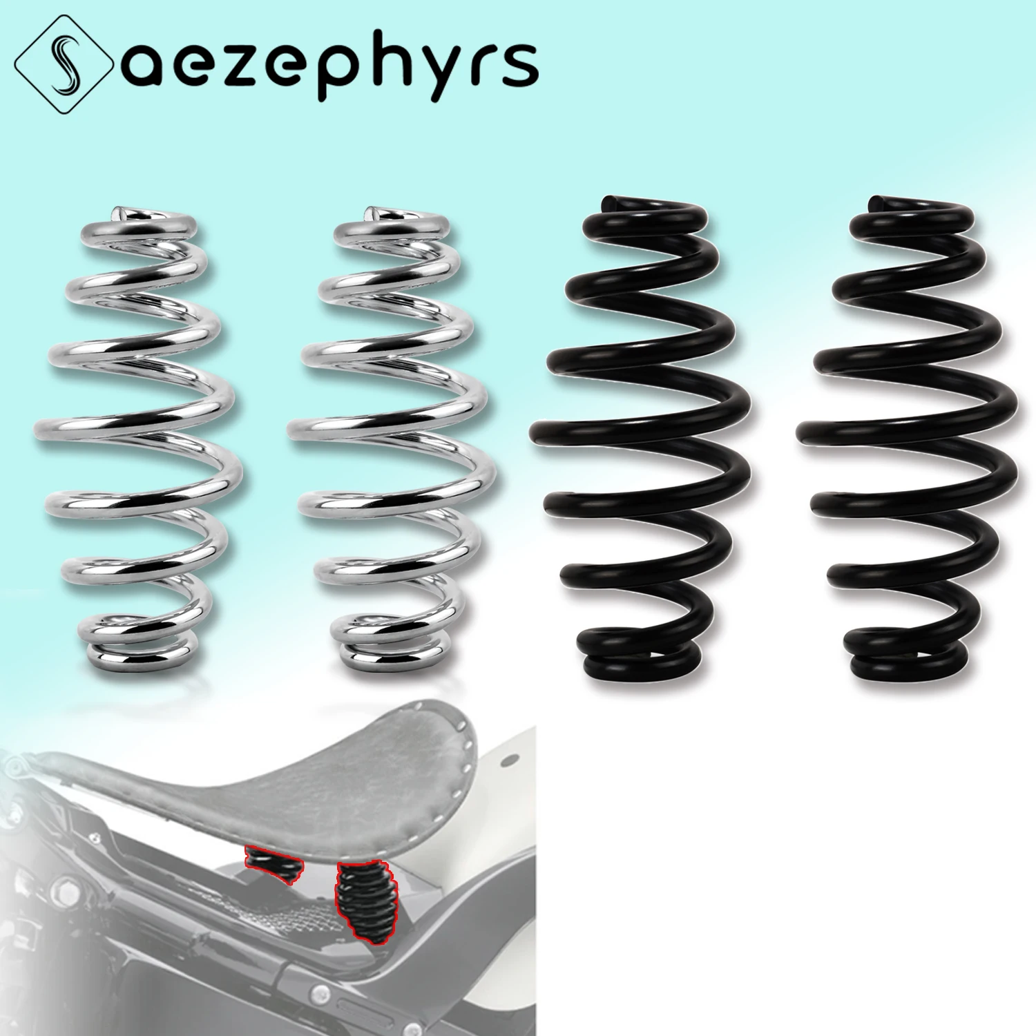 Motocicleta 4 «/ 5» Solo Asiento Springs Kit para Honda Yamaha Kawasaki Suzuki Harley Sportster XL883 1200 Bobber Chopper Custom