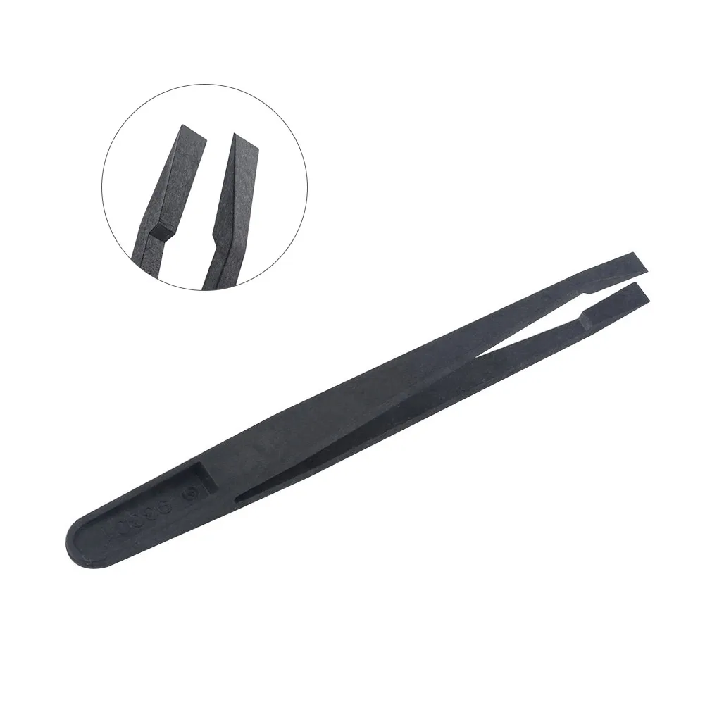 93301 + 93308 Anti-static Plastic Tweezers Set Wide Flat Tip ESD Tweezers for Phone Laptop Computer Repair Tools