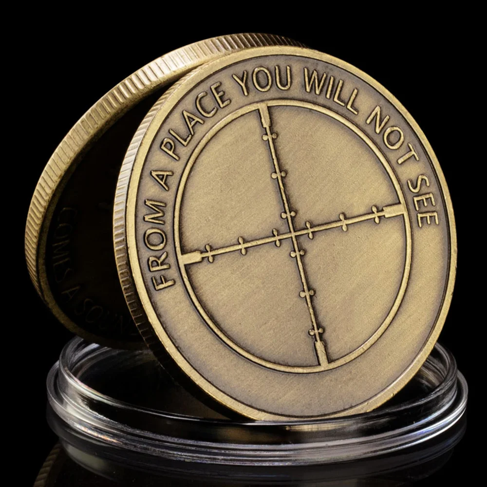 United States Army Sniper Souvenir Coin Bronze Plated Challenge Coin From A Place You Will Not See Commemorativbe Coin