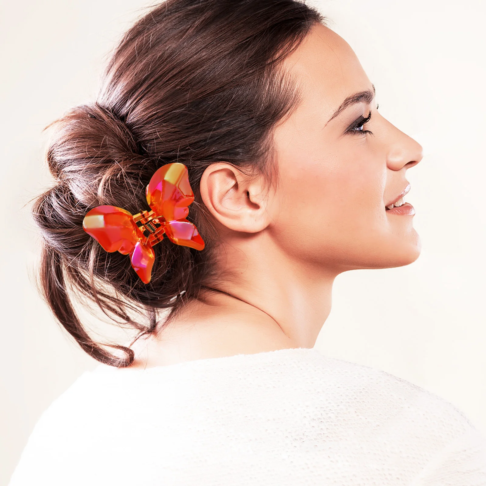 

4 шт. модные заколки-бабочки для женщин, красочные заколки для волос с прочной пружинной надежной застежкой, идеально подходят для густых волос на каждый день