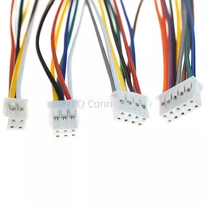 5pc PHD 2.0mm Double Row Terminal Wire Connecting Wire 2*2/3/4/5/6/7/8/9/10-20Pin Single/Double Head Electronic Cable 1007-26awg