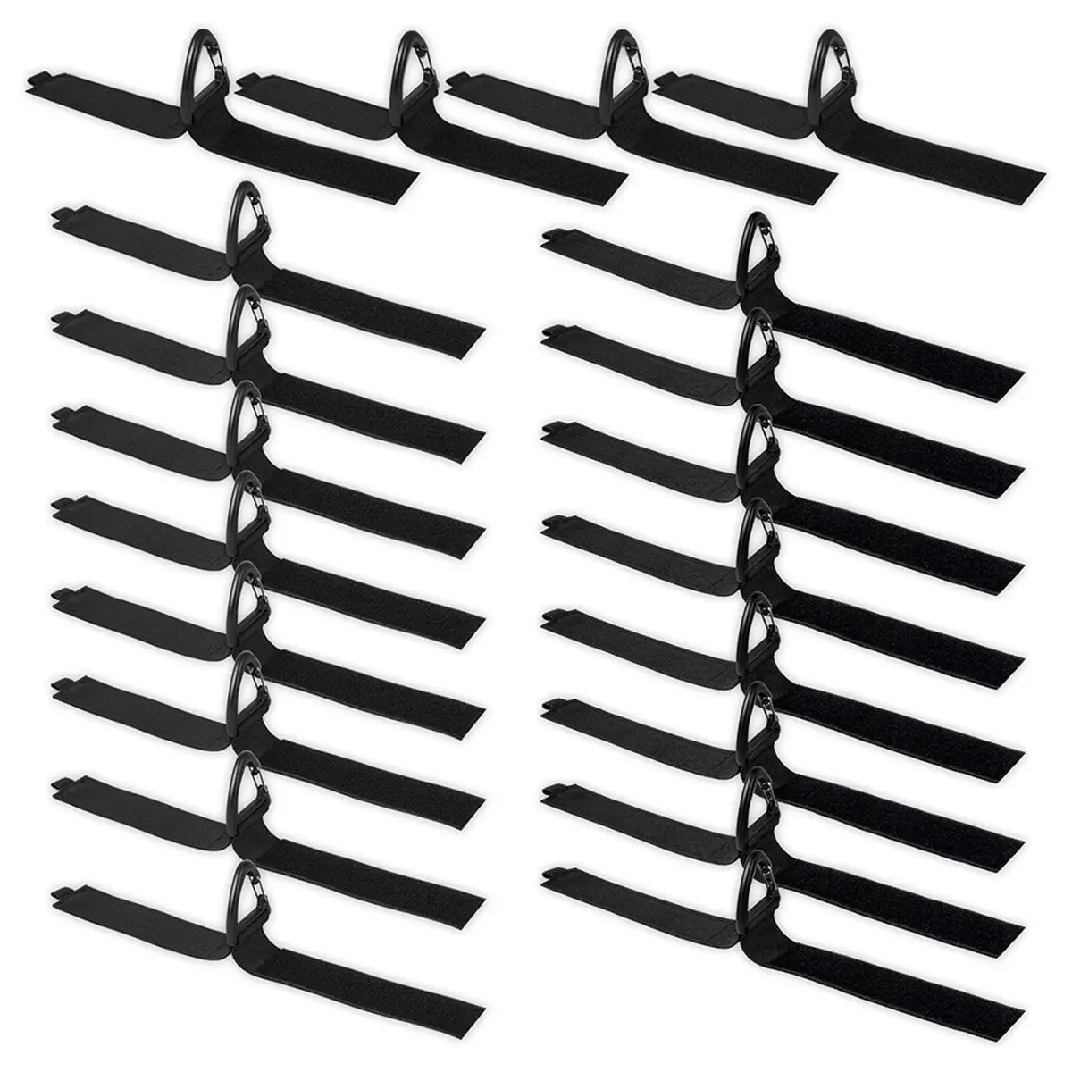 20 Pack Storage Straps 4S/8M/8L, Cable Hanger Organizer with Triangle Buckle for Extension Cord Hose Rope