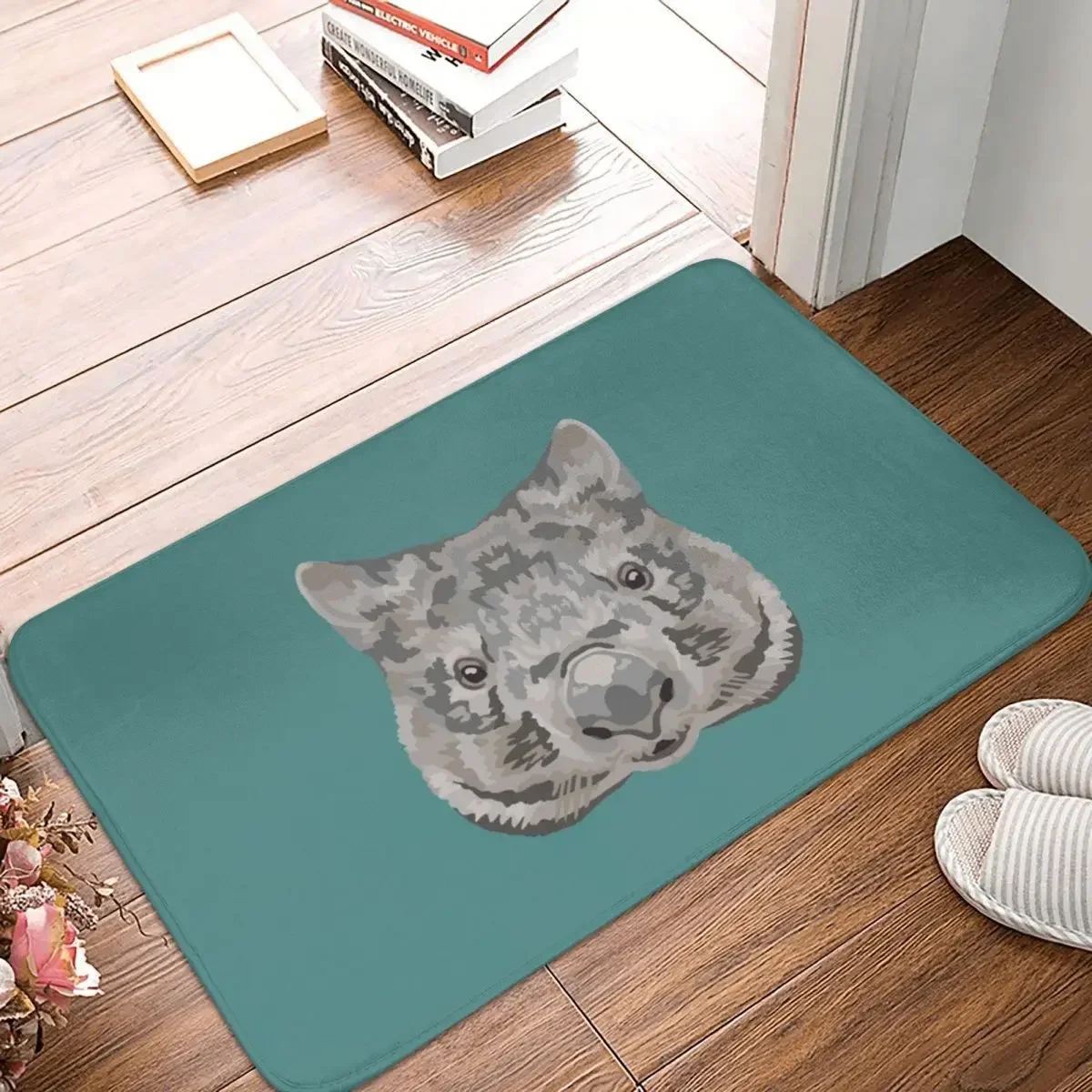 Common Wombat Face Doormat Rug Carpet Mat Footpad Polyester Anti-slip Water Oil Proof Front Room Corridor Kitchen Balcony Toilet