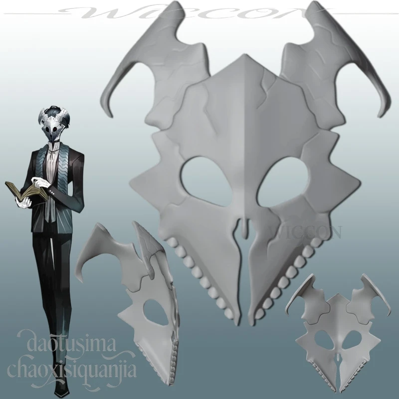 masque-de-crane-d'horreur-3d-lamanchaland-priest-gregor-en-acide-polylactique-accessoires-de-deguisement-cosplay-anime-game-limbus-company