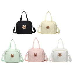 Bolsa fraldas com padrão fofo Caso Bolsa portátil Crossbody Bolsa com cinto ombro