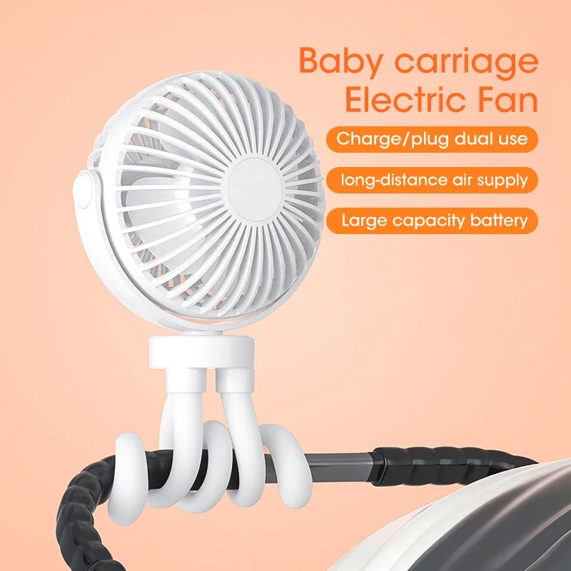 Small Fan Summer Baby Stroller Entangle For Bike Portable Hand Usb Mini Octopus Electric 3-Speed Adjustment