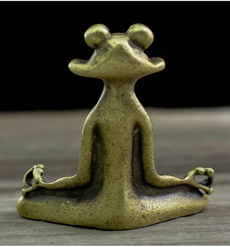 1 Stück Vintage Zen Frosch Räucherstäbchenhalter aus Legierung für Heim, Büro, Dekoration, Meditation, Yoga, Aromatherapie, Ornament, Geschenk – Detail 6