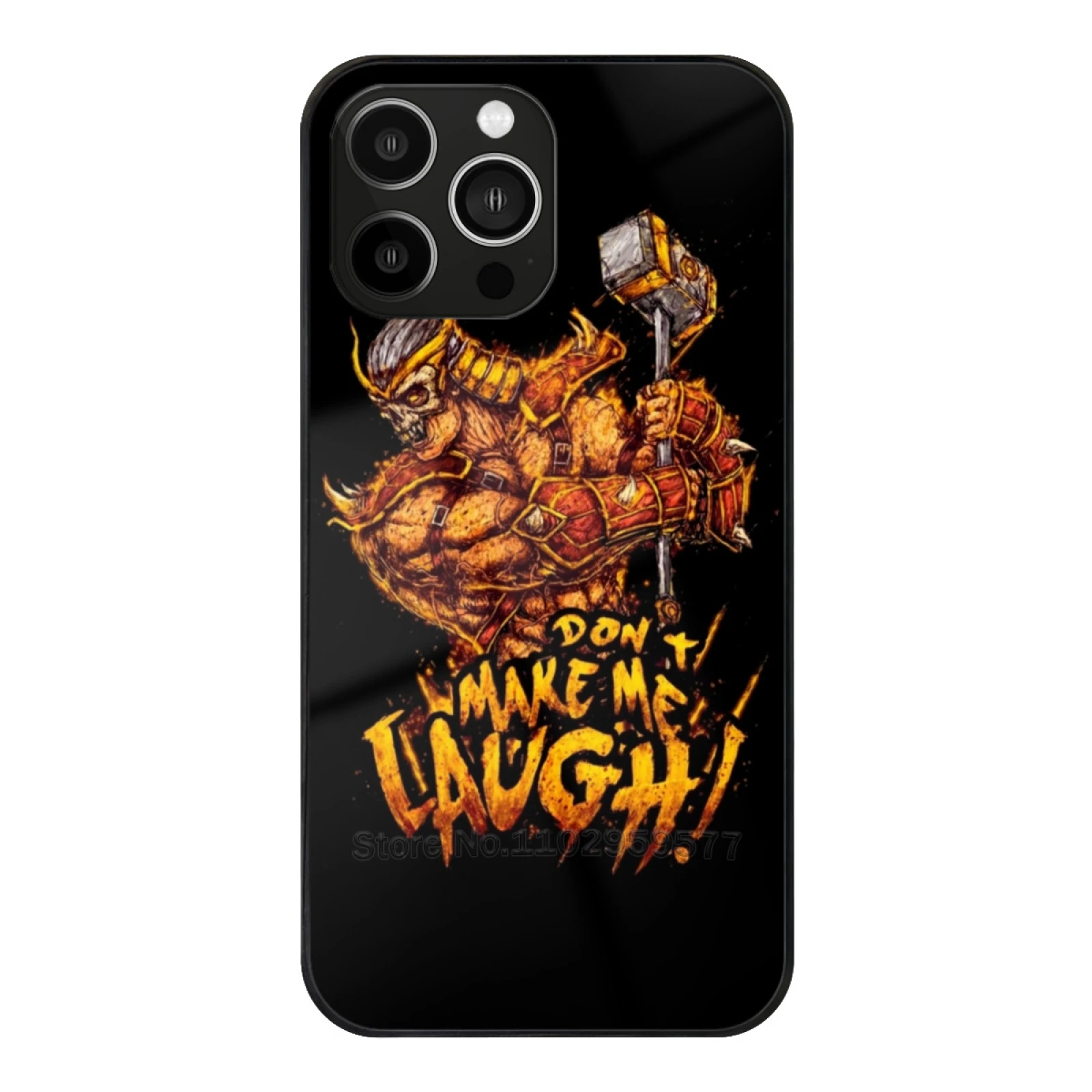 Mortal Kombat Shao Kahn funda de teléfono de cristal para Iphone16 15 14 13 11 12 Pro Max Mini Xr X Xs 6 7 8 Plus cubierta Mortal Kombat Mortal