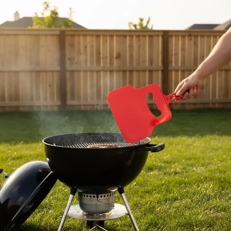 Outdoor Barbecue Hand Crank Blower Manual Air Blower Combustion Support Tool for Camping Picnic Grill Fire Ignition