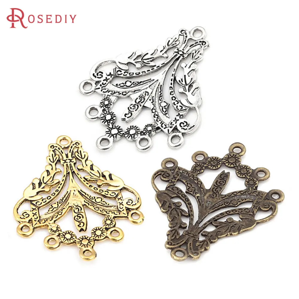 10PCS Antique Bronze Antique Silver Zinc Alloy Earrings Charms Diy Jewelry Making Supplies Earrings Accessories for Women