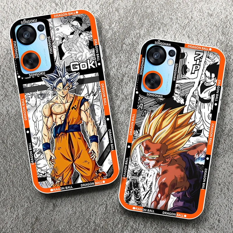 Anime Dragon Ball Comics For OPPO A98 A94 A92 A78 A76 A74 A72 A58 A54 A55 A36 A15 A9 5G Angel Eyes Transparent Phone Case