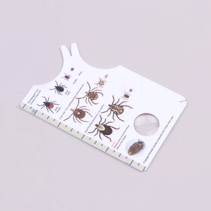 Tick Card For People Tick Remover For Dogs Portable Tick Card With Magnifier For Gently Remove Ticks From People And Pet