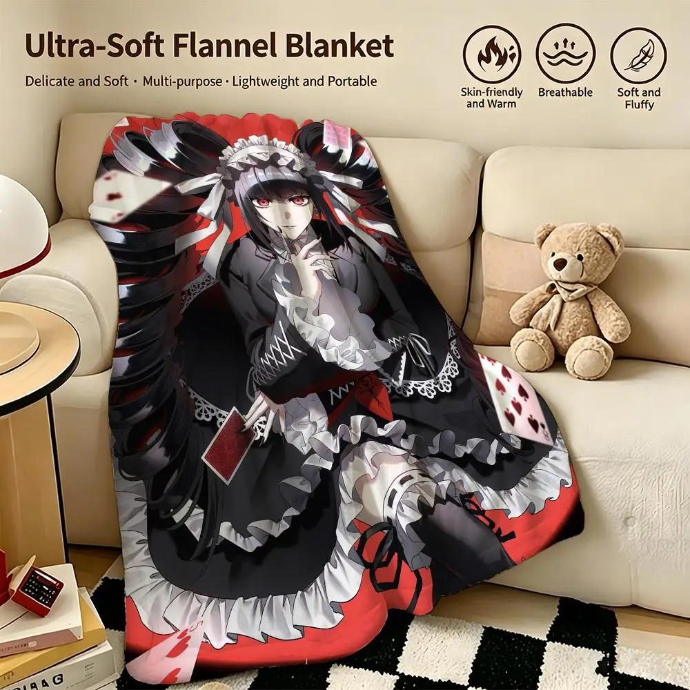 character C-Celestia Ludenberg-g Throw Warm Soft Flannel Blanket, Multi-use for Sofa Bed Camping Travel Nap