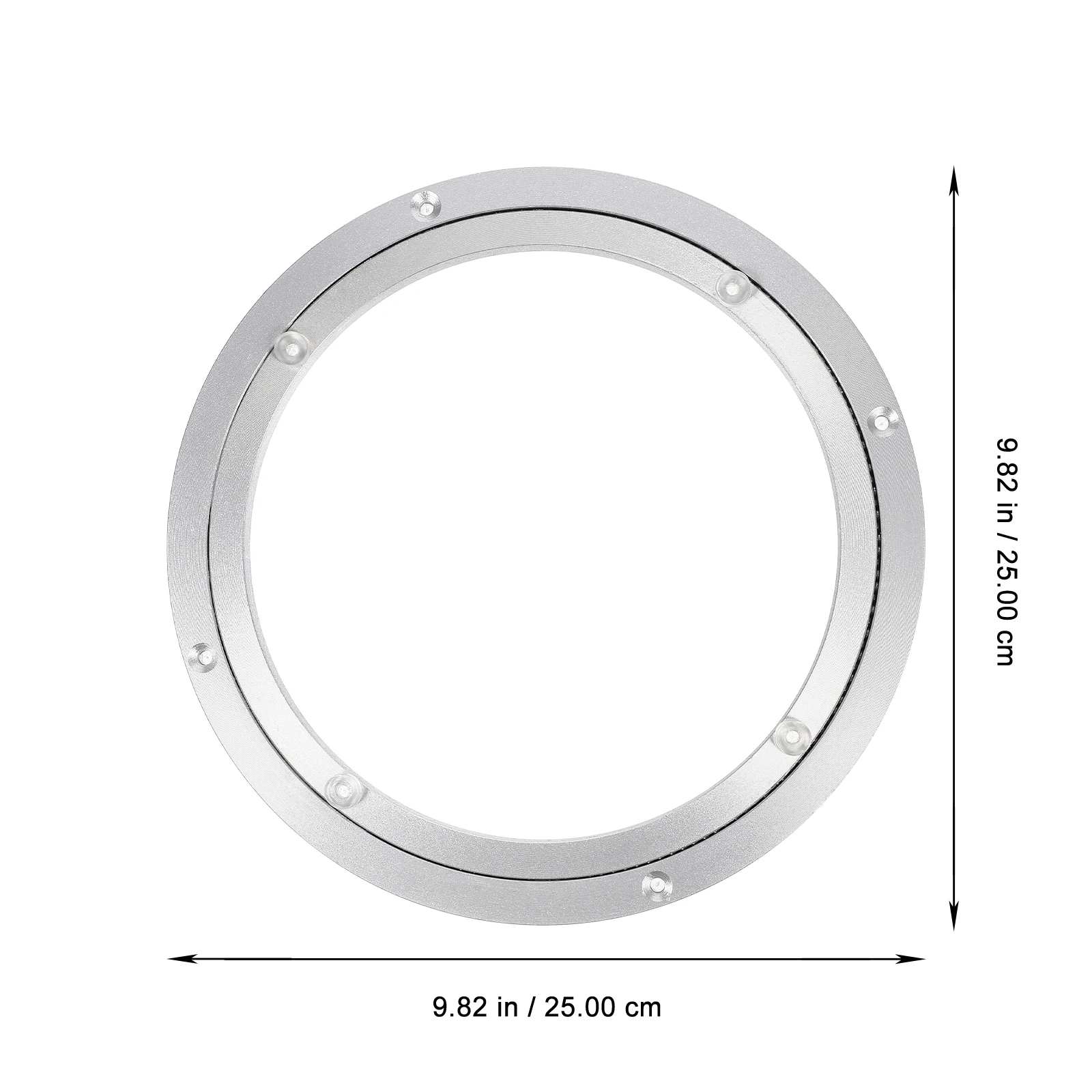 

Aluminum Alloy Round Turntable Rotating Dining Table Swivel Plate Heavy Duty Tabletop Rack Family Meals Gift