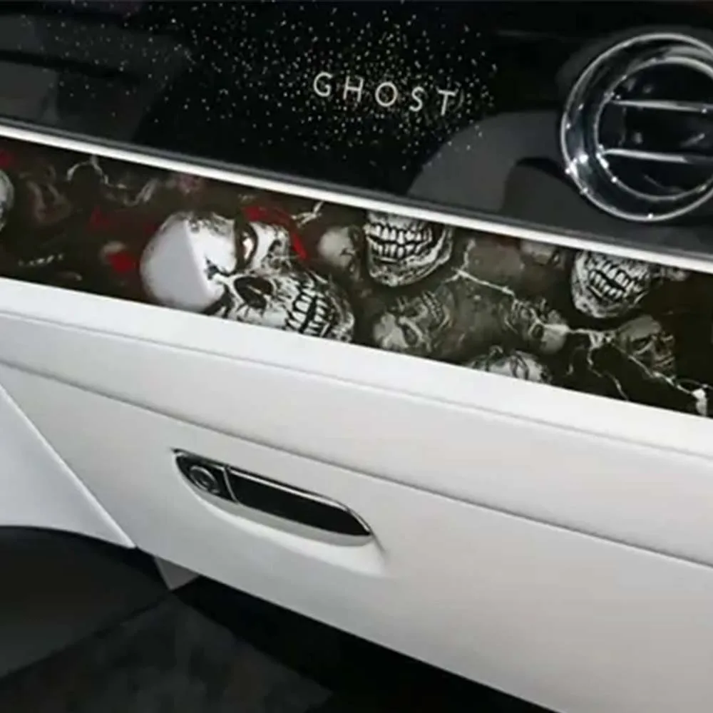 Car Tuning Stickers Waterproof Skull Cartoon Printed Sticker Self-adhesive Red Camouflage Motorcycle Car Color Change Vinyl Wrap view 5
