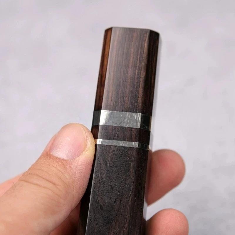 Japanese Style Octagonal Ebonywood Knife Handle Yanagiba Tsuka Handmade Classic Handle for Kitchen Chef Knives Upgrade