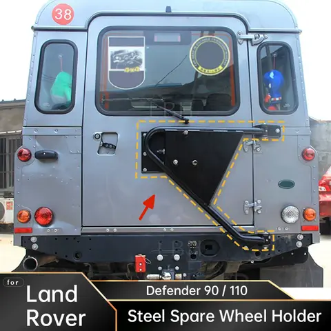 Steel Spare Wheel Holder Fit For land rover defender 90 110 Spare Tire Holder Spare Tire Rack Tire Carrier accessories