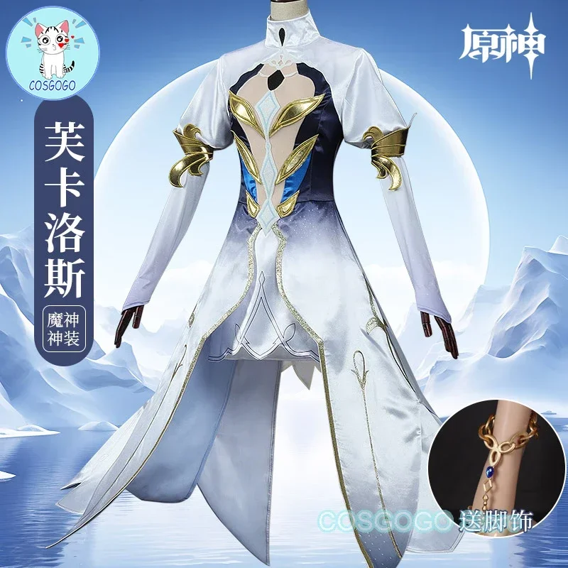 

COSGOGO [Customized] Game Genshin Impact Furina De Fontaine Cosplay Costume Focalors Halloween Outfits Women Anime Clothing