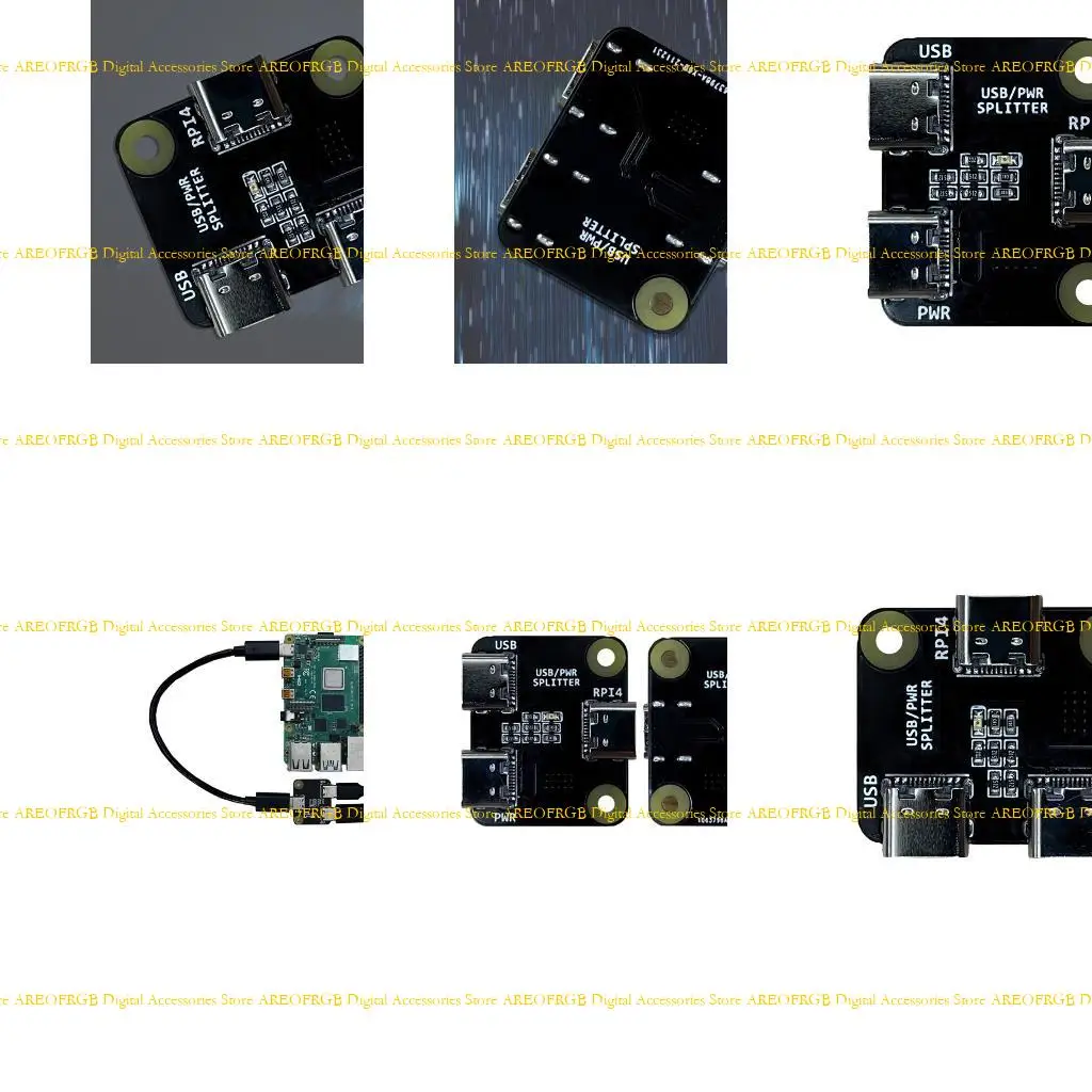 

E21E USB/Power Splitter for RPi BliKVM and PiKVM "KVM over IP" TypeC Power Distributor Accessories