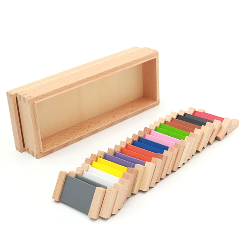 Monessori Sensorial Maerial Learning Color able Box Wood Preschool oy