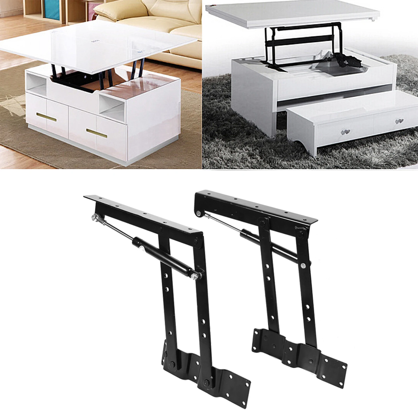 Mechanism Hardware Top Lifting Hydraulic Hinge 2x Practical  Up Coffee Table Mechanism Hardware Top Lifting Frame Furniture