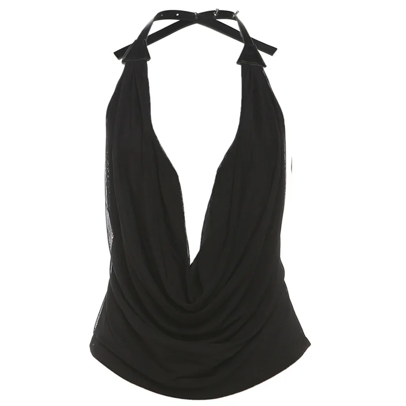 

2024, весенний новый женский модный топ без рукавов, внутренний слой, однотонная бретелька со рюшами