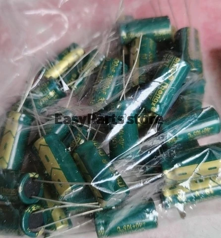 5/10/20PCS 10V High-frequency Electrolytic Capacitor ±20% Green 220UF/330UF/470UF/1000/1500/2200/3300/4700/6800/10000UF
