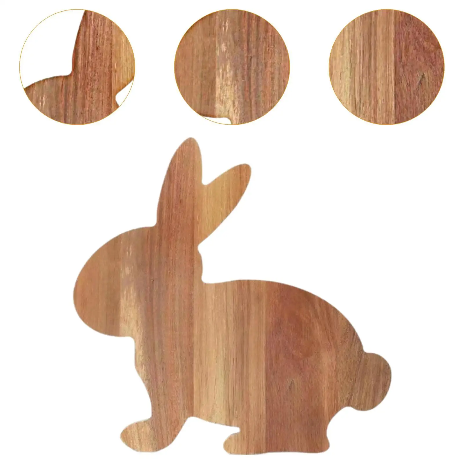 Natural Wood Serving Board Rabbits Shape for Cheese Meat Vegetables Cutting Tray Kitchen Bread Pizza Chopping Platter