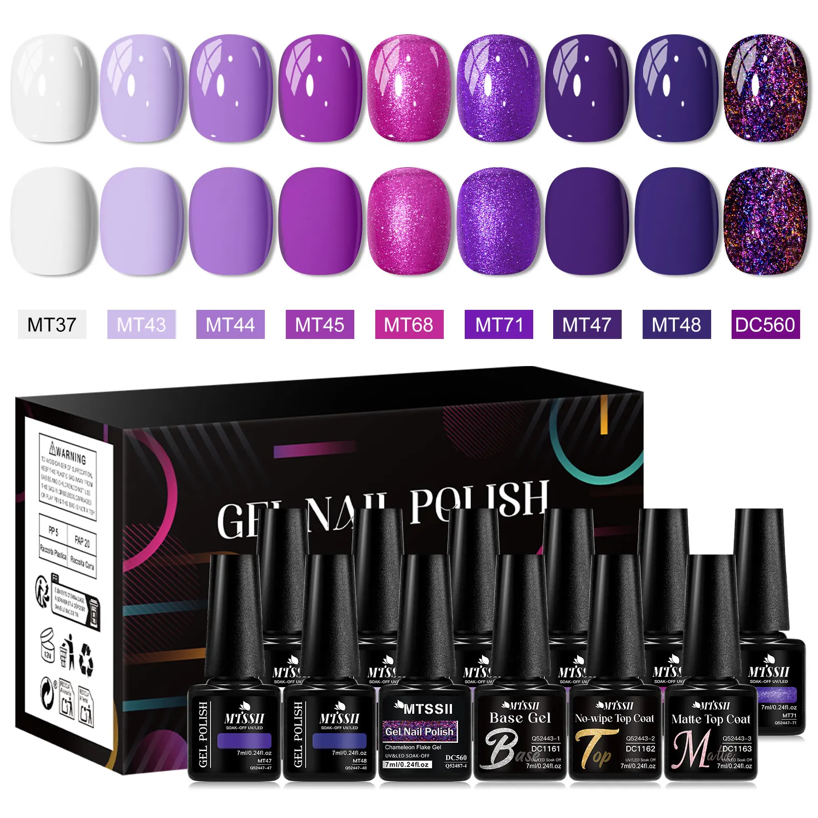 Zestaw 9 kolorów żelu do paznokci Seria Macaron Kolorowy lakier do paznokci Żelowy lakier do paznokci Półtrwały żel UV Soak Off Materiały do manicure