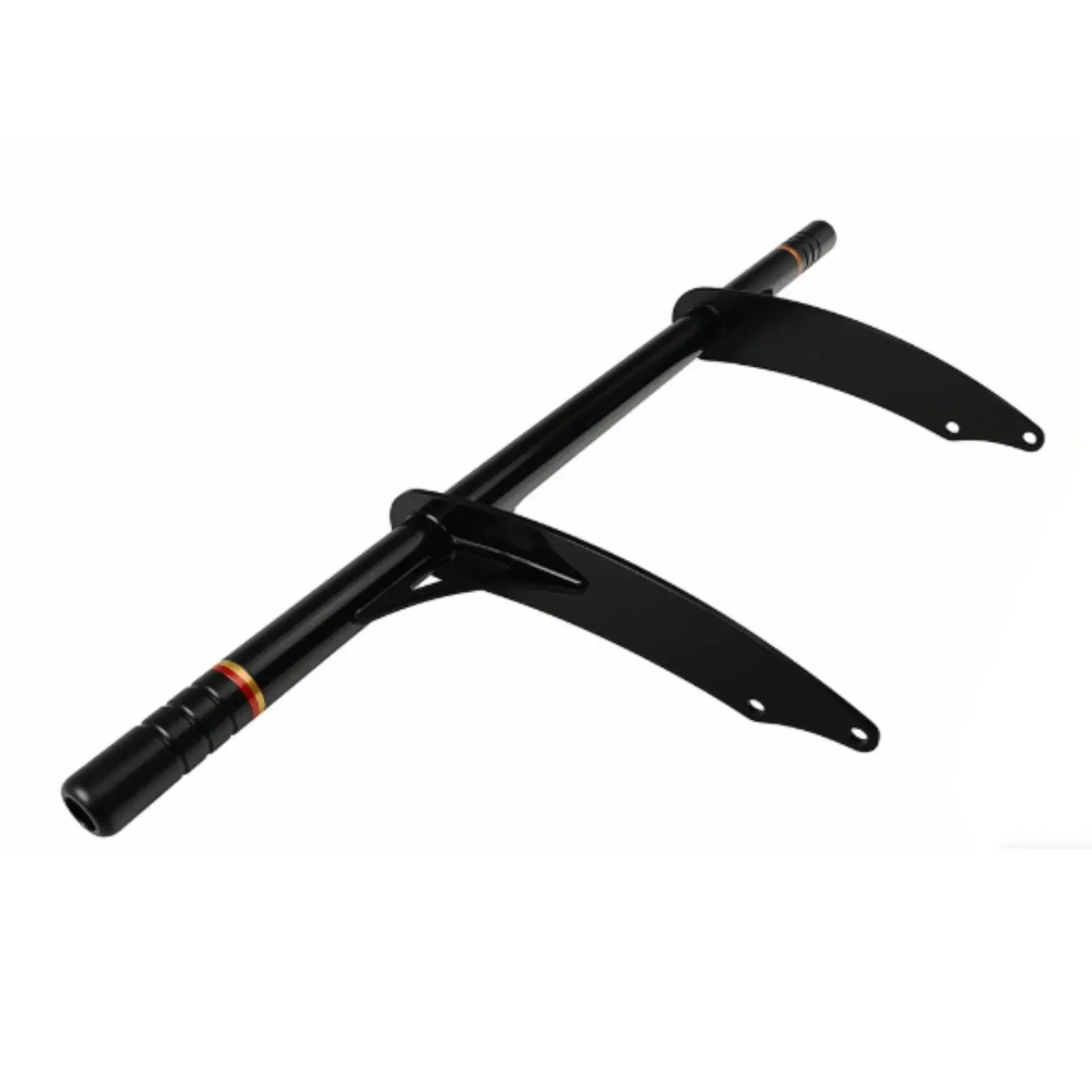 Barra de proteção frontal para motocicletas, em metal, para proteger o motor, ideal para motos de estilo «cruiser», cor preta, barra reta com suportes