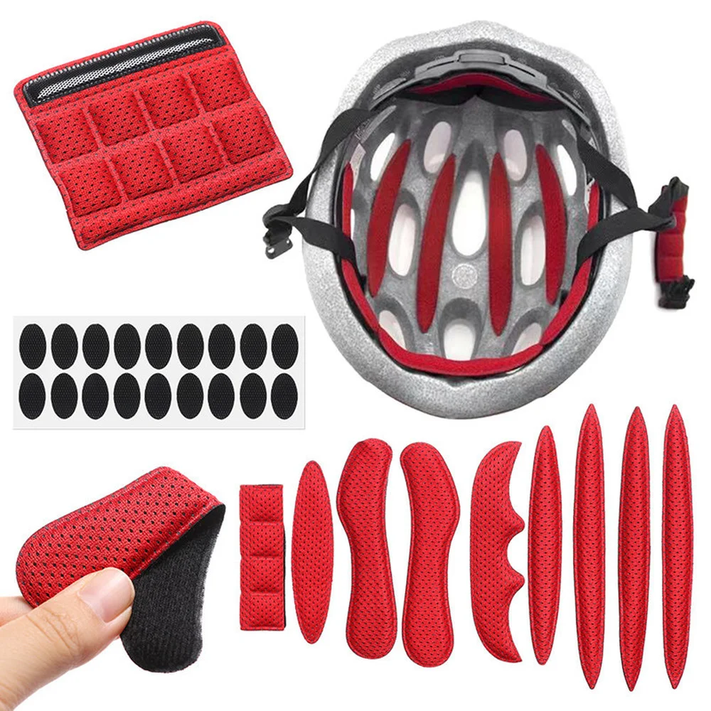 Helmet Padding Kit 27Pcs Bicycle Replacement Universal Foam Pads Set for MTB Bike Motorcycle Cycling Sportswear Accessories