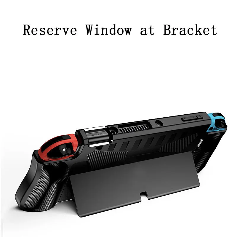 Dockable Protective Case for Switch OLED 2021 Soft Silicone Shell Carbon Fiber Textured Ergonomic Grip Cover for Game - view 5