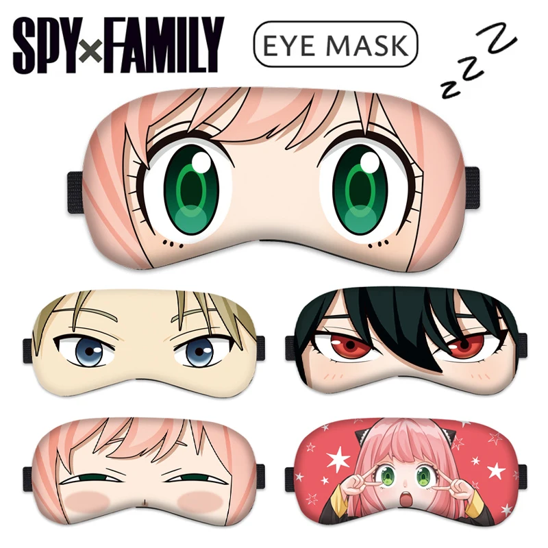 SPY×FAMILY Anya Forger Anime Sleeping Mask Blindfold Soft Eye Masks Creative Eye Cover Male Mask Eyepatch Nap Health Eye Cover