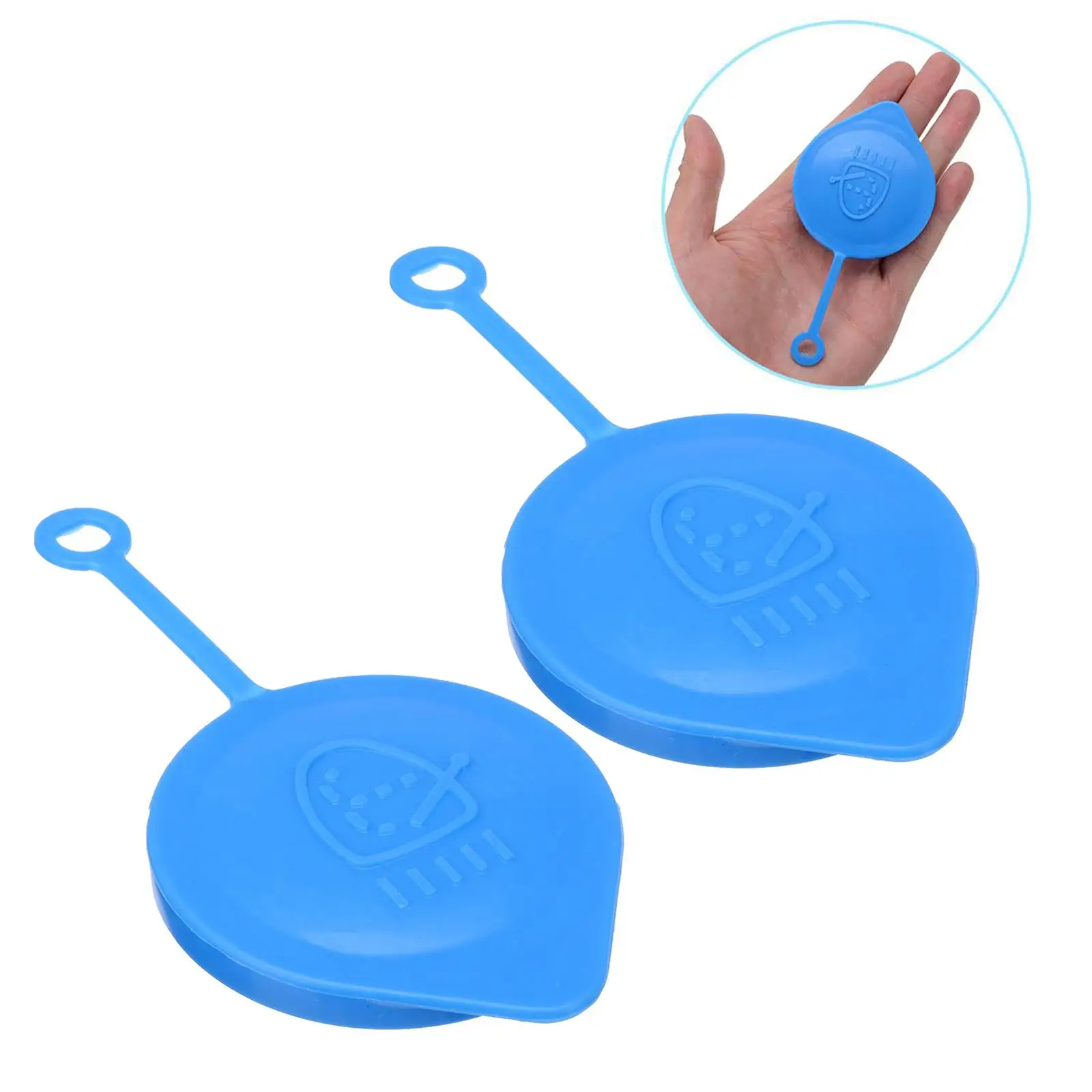 2 Pieces Blue Plastic Windscreen Washer Bottle Caps 2009 2011