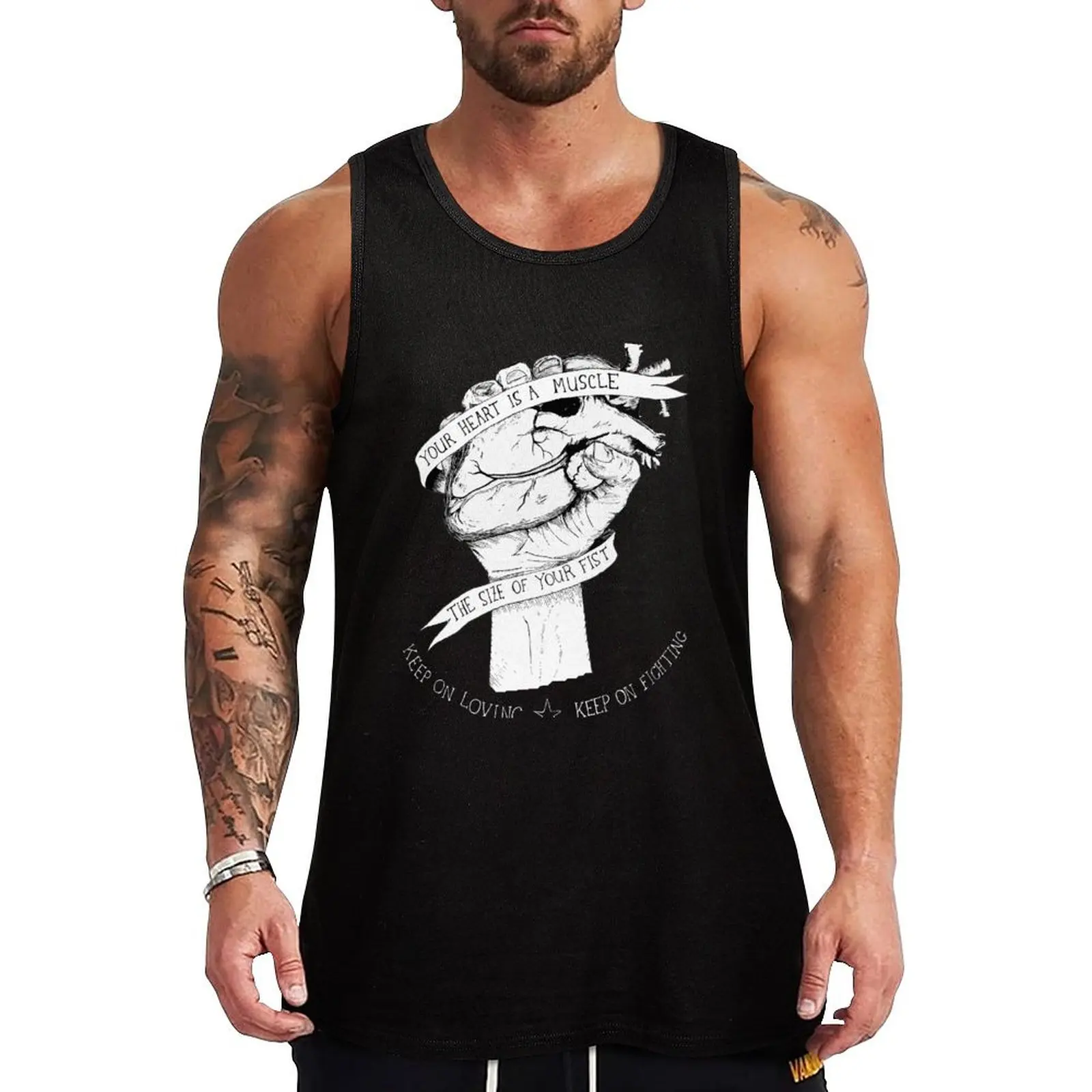 

Your Heart Is A Muscle Reverse Tank Top clothes for men t shirt gym bodybuilding t shirt