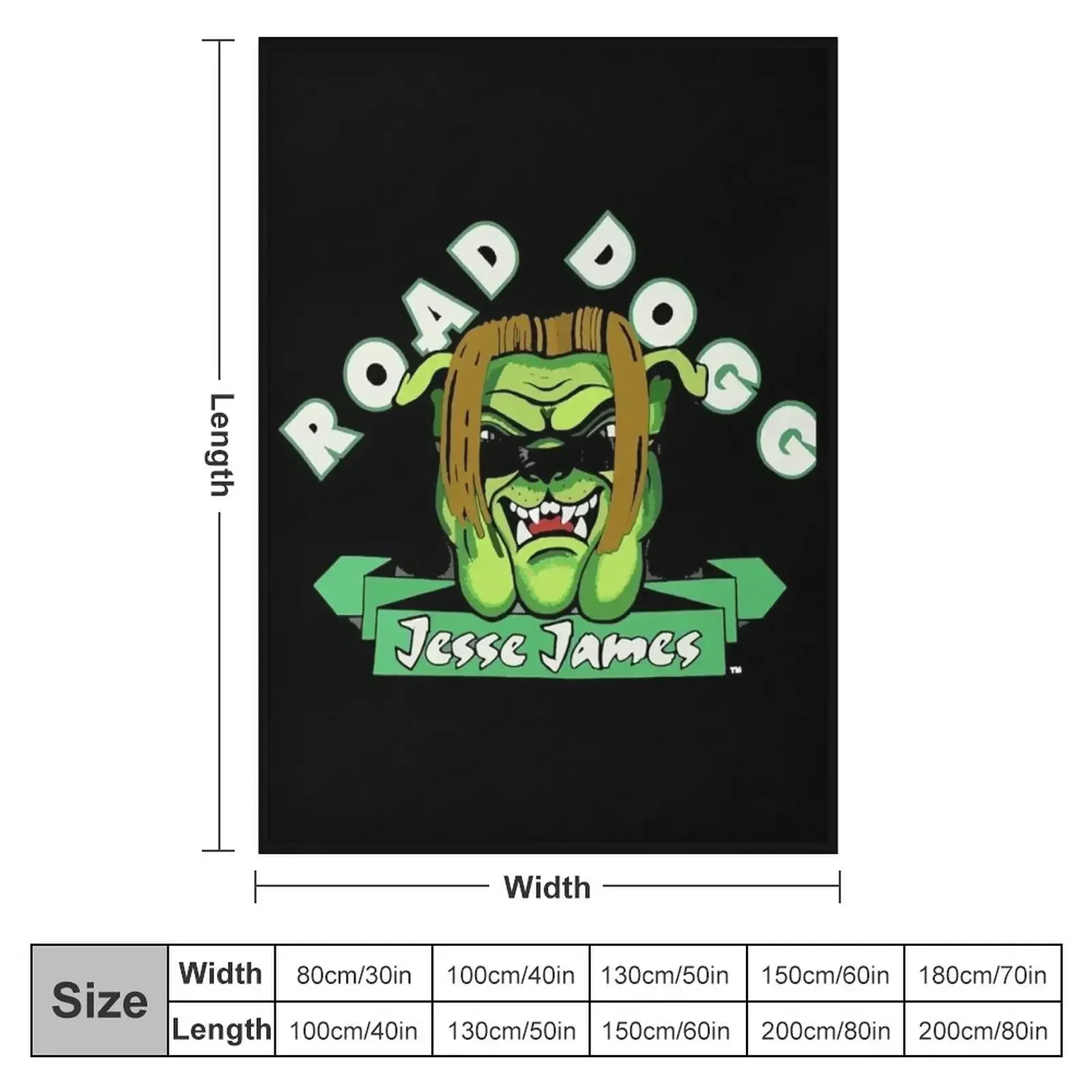 Road Dogg DX Jesse James Throw Blanket couch cozy soft plush fuzzy picnic outdoor blanket