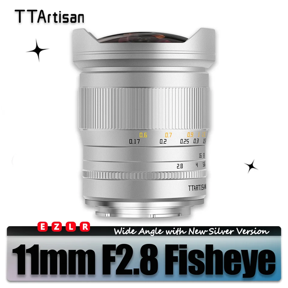 

Объектив TTArtisan 11mm F2.8 Full Frame Standard Prime Fisheye для фотосъемки людей с креплением Sony E, Nikon Z, Canon RF, L Mount