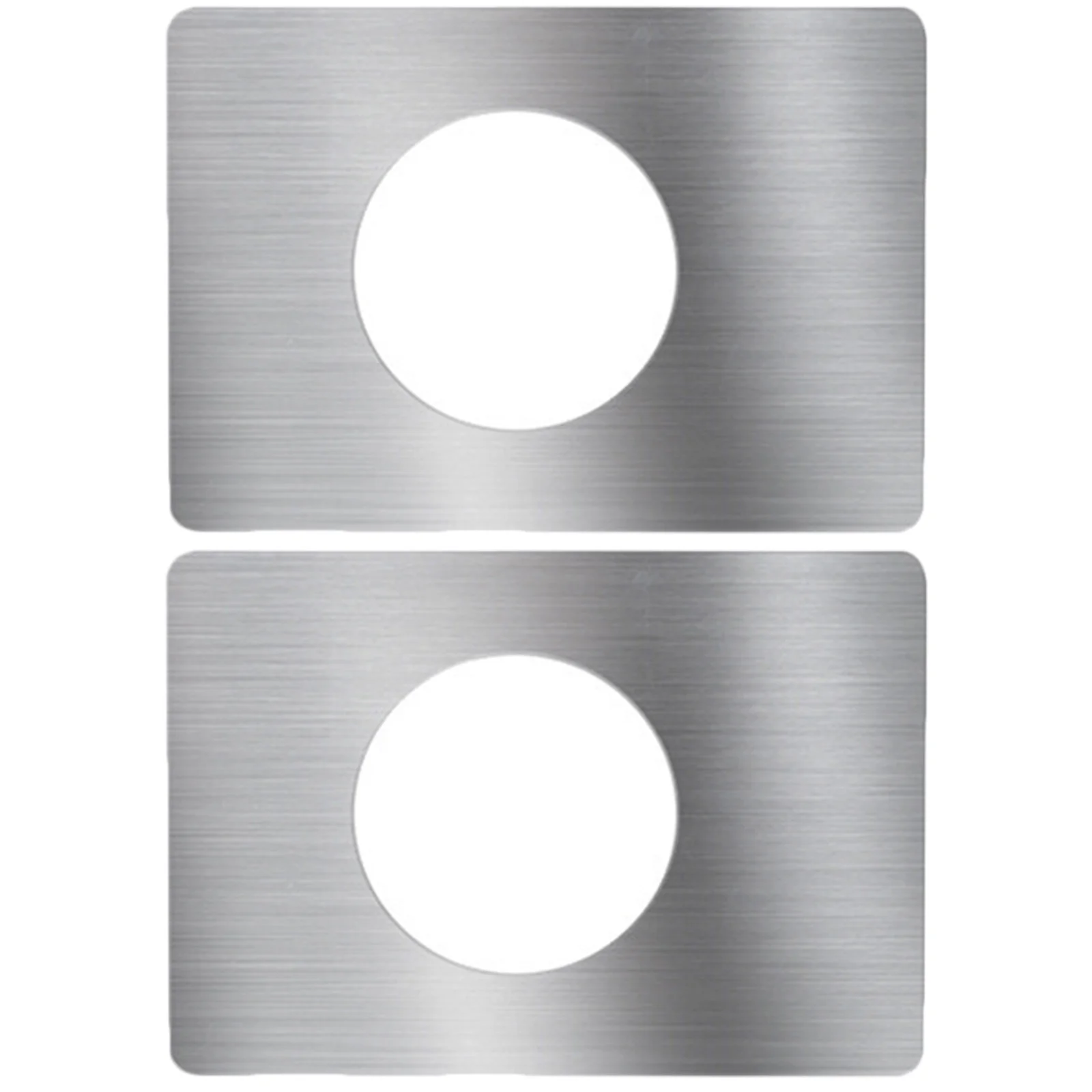 

2Pcs Door Reinforcement Plate Stainless Steel Door Hole Cover Plate for Wooden Metal Doors Deadbolt Cover Repair Kit