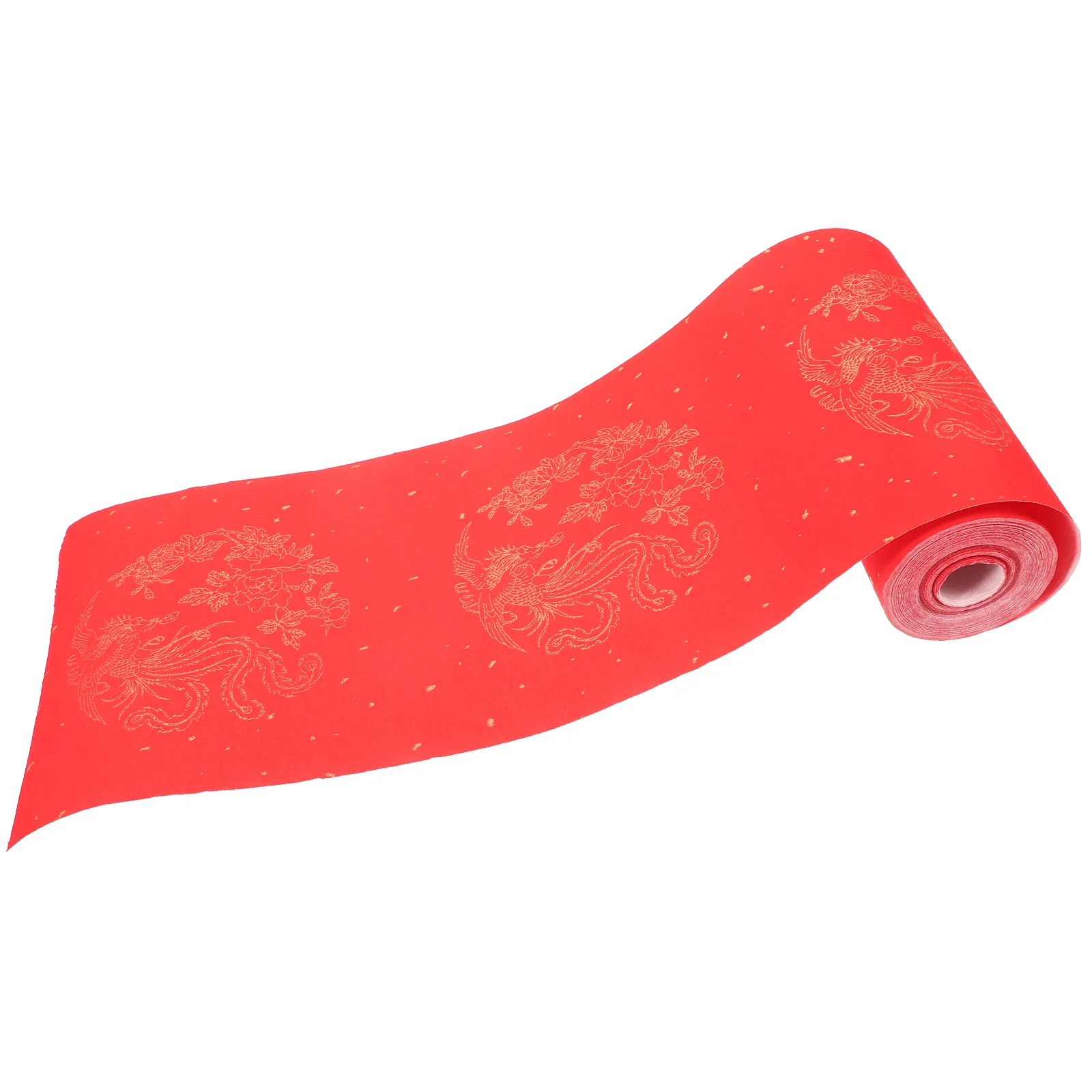 Calligraphy Paper Sprinkled Gold Couplet Pendant Coins Feng Shui Decor Festival Red