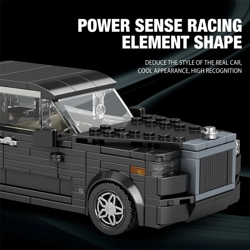 Conjunto de blocos de construção de carro de 8 grades 790, 480 peças, escala 1:24, kit de modelo SUV de luxo, montagem diy, brinquedo colecionável, presente para meninos e adultos