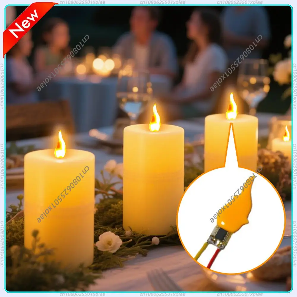 

3/5/10 шт. светодиодные лампы с эффектом пламени 2200K, 3В, аксессуары для декора на день рождения