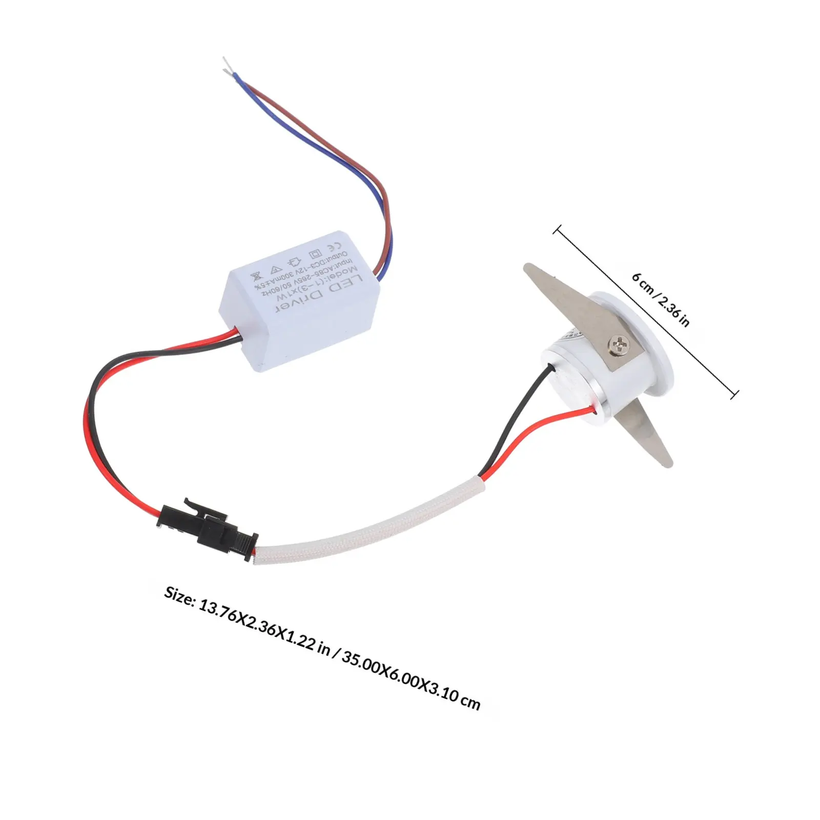 Small LED Recessed Spotlight Mini Embedded Thumb Light 3000K Warm Illumination for Display Cabinets Showcases Counters Cabinet