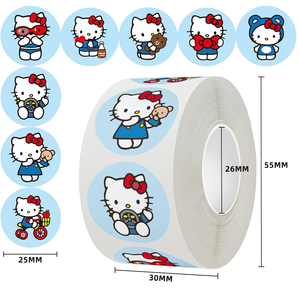 500 Stuks Sanrio Stickers Kawaii Hello Kitty Melody Kuromi Cinnamoroll Graffiti Decals Kid Speelgoed Leuke Cartoon Decoratie Gift