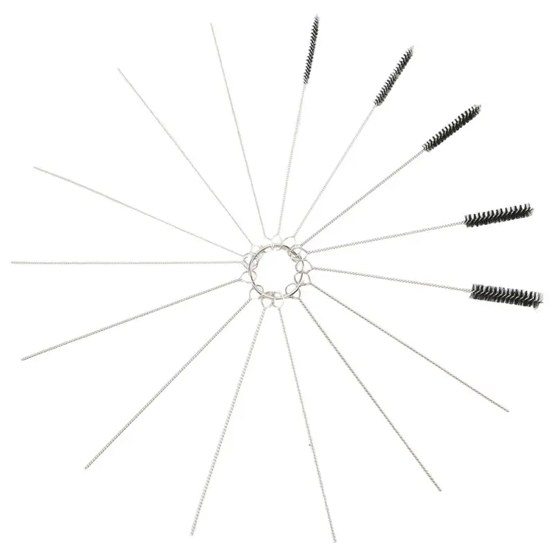 A56P-Carburetor Carbon Dirt Jet Cleaner Tool Kit 10X Cleaning Needles With 5X Brushes