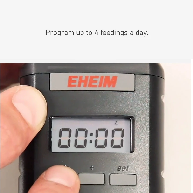 EHEIM Everyday Alimentatore per pesci con timer programmabile alimentato a batteria, alimentatore automatico per acquario